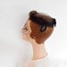 1960s mink cocktail hat, vintage 60s circle hat