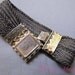 Antique Victorian Woven Hair Work & Gold Bracelet. Pie Crust Chased Engraved Gold Mounts. Mourning Memento Mori Jewelry. 1890