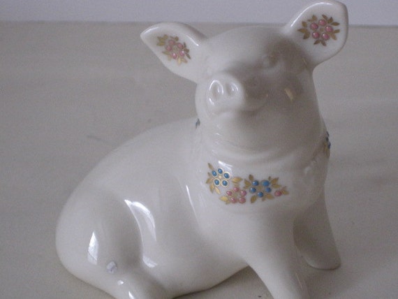 vintage Lenox Pig figurine in porcelain