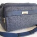 vintage Samsonite Blue Tweed Carryall Tote Bag