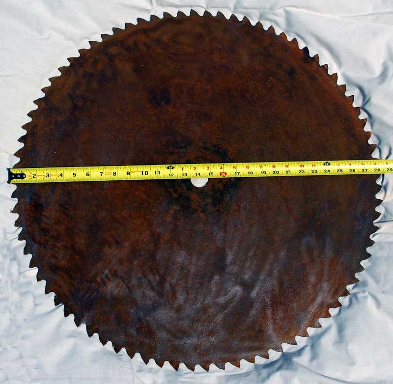 Antique Old Saw Mill Blade 28 in dia. Raw Material