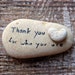 Unique Love card from Israel - Beach Pebble with a tiny Heart Shaped rock stone