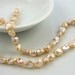 Pretty champagne nugget pearls 6-9mm 1/2 strand