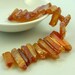 Mystic orange aura quartz pointer briolettes/nugget beads 20-31mm 1/4 strand