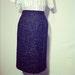 Vintage 80s Black Multi Color Tweed Pencil Skirt S