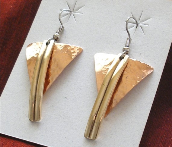 Copper Jewelry Designs Bronze Copper Earrings by jammerjewelry