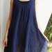 Blue Navy Maternity Dark Blue Cotton Dress