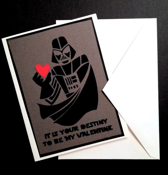 Star Wars Darth Vader Valentine's Day Card by LeaseAPenny on Etsy