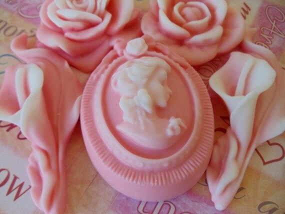 Cameo and Roses Soap gifts for mom stocking for woman