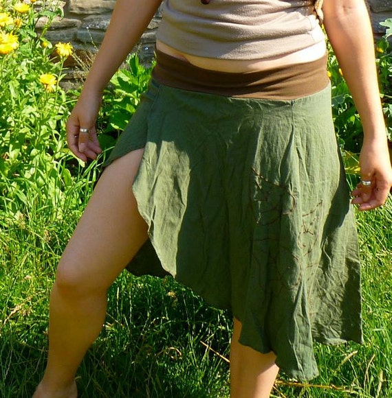 Pixie Leafy Skirt Green Leaf skirt by stickyneon on Etsy