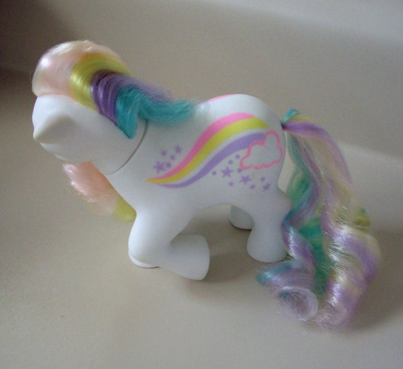 First Generation My Little Pony RAIN CURL RAINBOW Pony G1