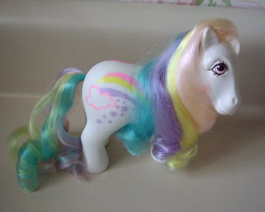 First Generation My Little Pony RAIN CURL RAINBOW Pony G1