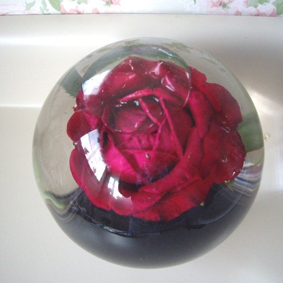 Vintage Bowl O Beauty Water Globe for Real Roses collectible