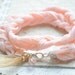 RESERVED for LEE ANN-- Beach Bracelet No.4 -- Soft Pink Braided lace cord and ribbon tassel with czech glass