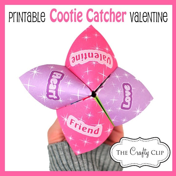 Printable Cootie Catcher Valentine By TheCraftyClip On Etsy