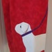 Red Flannel Pants -Walkin the Dog with Pug Puppy