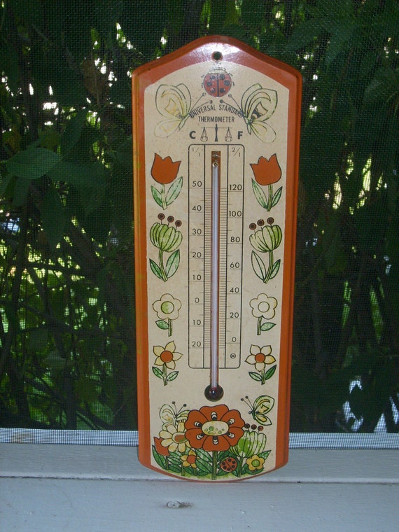 Vintage 1970's Outdoor Thermometer