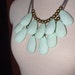 Custom listing for BRANDAGE - opaque mint green double layer bib necklace