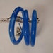 Vintage Blue & White Marbled Lucite Bangle Bracelets