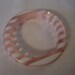 Vintage Clear & Pale Pink Striped and Layered Lucite Bangle Bracelet