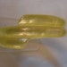 Vintage MOONGLOW Shimmering Nylon Lemon Yellow WRAP / SNAKE Lucite Bangle Bracelet