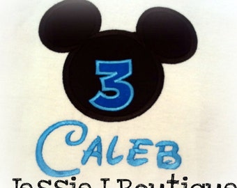 Personalized Boutique Mickey Mouse Birthday Shirt