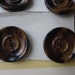 6 Vintage Celluloid Buttons Faux Tortoise