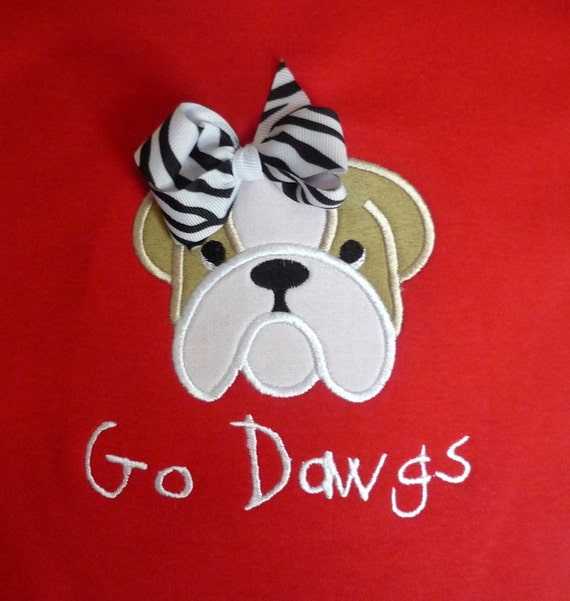 Items similar to Custom Appliqued Bulldog Shirt on Etsy