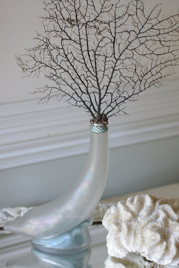 Vintage Dolphin Avon Perfume Bottle with Black Sea Fan