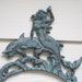 Beach Wall Decor Cast Iron Mermaid and Dolphin - Patina Blue or PICK YOUR COLOR