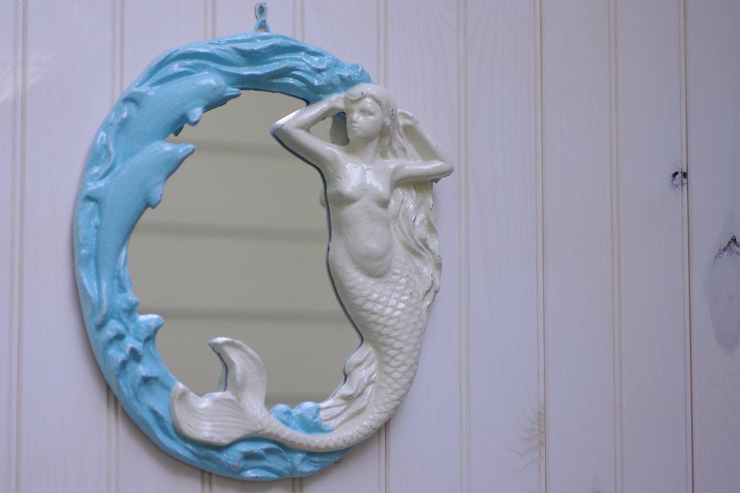 Decortative Mermaid and Dolphin Wall Mirror