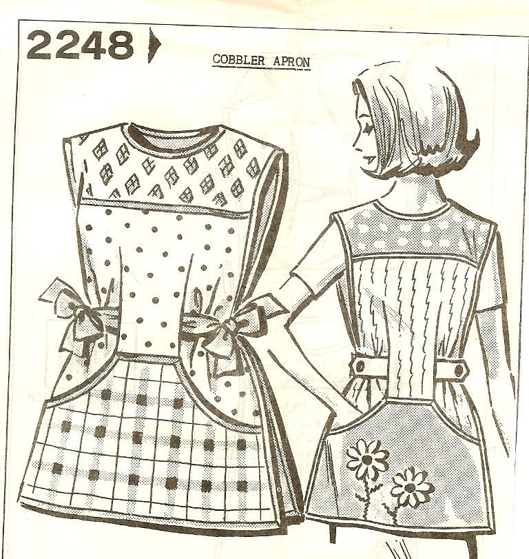 Pattern Cobbler Apron | vintage 1950s cobbler apron pattern mail order small medium Pattern Cobbler Apron | vintage 1950s cobbler apron pattern mail order small medium