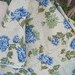 DESTASH -Pretty Tropical Crinkle Hawaiian Blue Floral Fabric with Sparkle