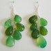 Green Chalcedony Cluster Earrings