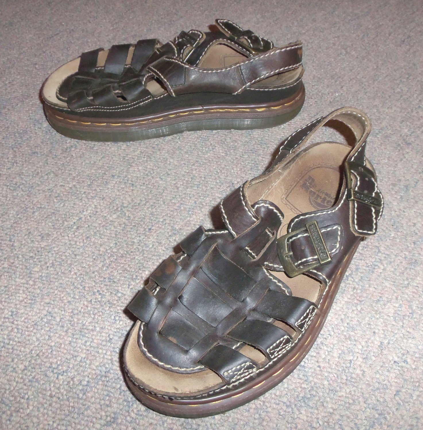 brown doc marten sandals