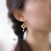 Somewhere in Time. Lace Gold Earrings Matte Gold Vintage Inspired