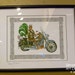Man Gift 11x14 Print Framed Motorcycle Rooster Black Grey Chrome