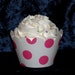 Large Hot Pink Polka Dot Cupcake wrappers ... Deep Pink Holder Wrap ...12 count ... Fuschia READY TO SHIP