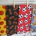 Sports Themed Printed Cotton Flannel Bundle of 4 Fat Quarters--READY TO SHIP