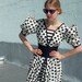 Polka Dot Dress, vintage 80s sz. s/m