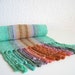 Scarf Handwoven Cotton - Mint Green Unicorn Colors Eco Friendly 'Confetti in Minty Mist'