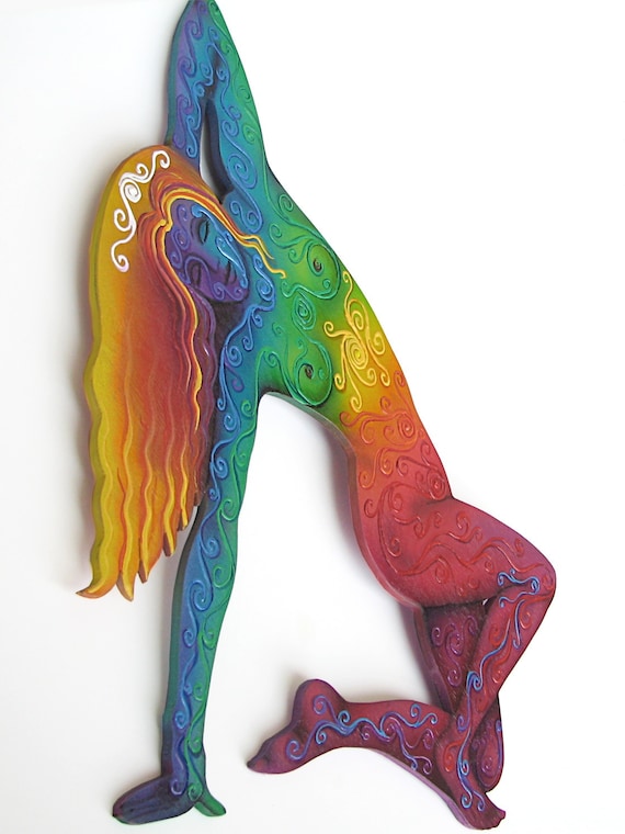 wall sculpture chakra figure art female form wall decor energy