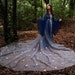 Extra large Bridal embroidered organza Cloak