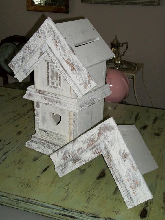wedding card box birdhouse country french white wedding card box birdhouse country french white