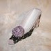 Black and White Damask High Heel Paper Shoe with Lavender Shabby Chic Rose
