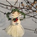 Pretty Angel with star, shiny chirstmas beads, wreath wings, ornament, made with yarn