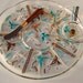 Reserved for bsalinas9040 Georges Briard Paradise Pattern Bird Snack Tray with attached knife