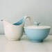 Vintage Taylor Smith & Taylor Colorcraft "Adagio" Sugar and Creamer - 1962