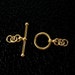 1 set Toggle Clasp 11 mm 24K Vermeil