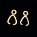 2 pcs/ 1 pair Ice Pick Briolette Wire Pinch Bail 14.5 x 7.5 x 1.5 mm Vermeil 24 K